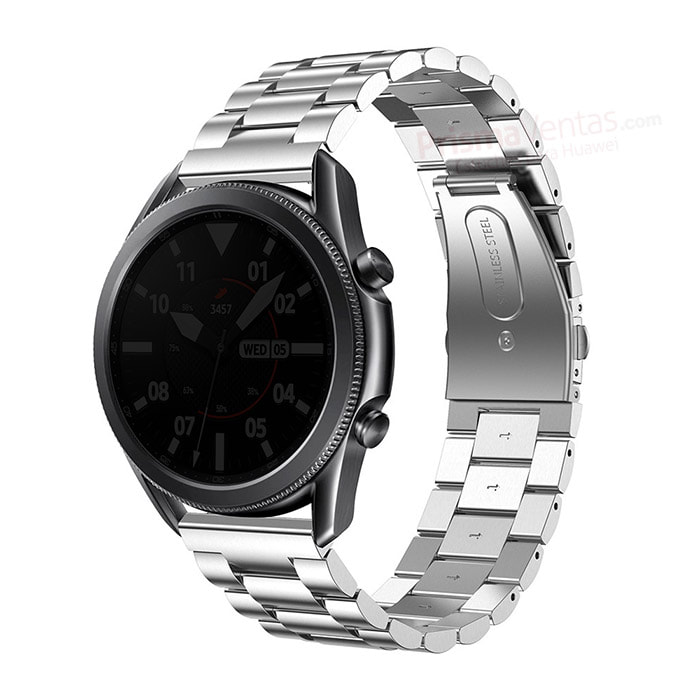Correa acero Huawei Watch GT/GT 2 (negro/plata) 